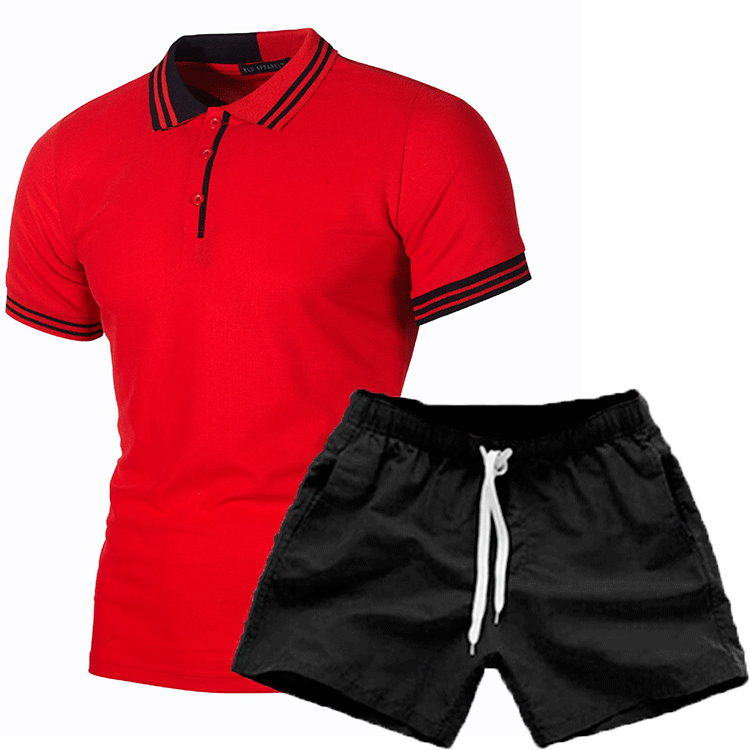 Ensemble polo pour hommes et shorts avec design tendance et confort fonctionnel Chic und Stil
