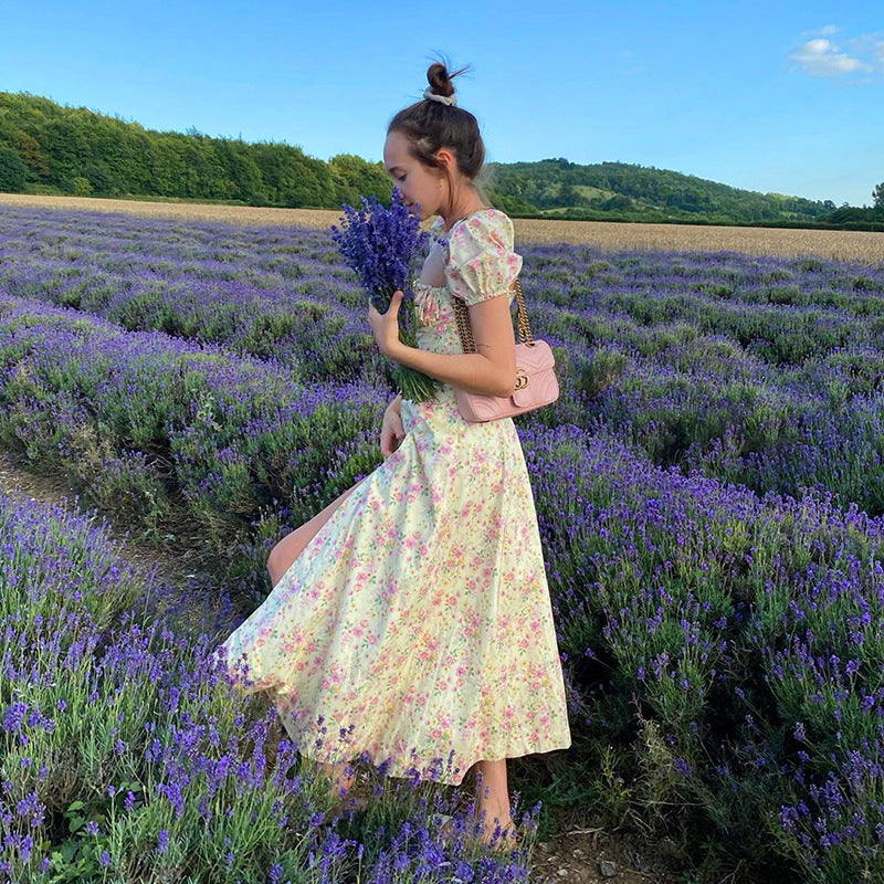 Robe d'été pour femme avec basque et fentes hautes Chic und Stil