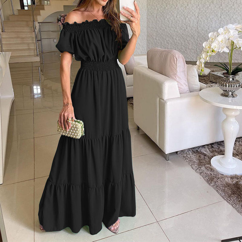 Robe Maxi à volants Off-Shoulder Chic und Stil
