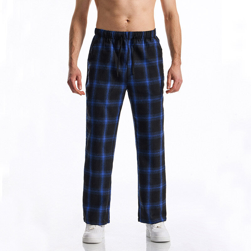 Men's flannel pajama pants with comfortable elastic waistband Chic and Style