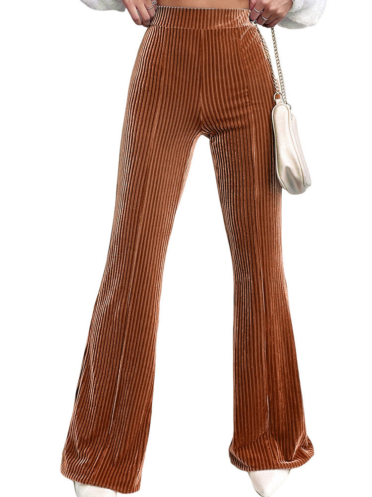 Ladies Bootcut Pants Elegant in High-Quality Velvet Chic and Style