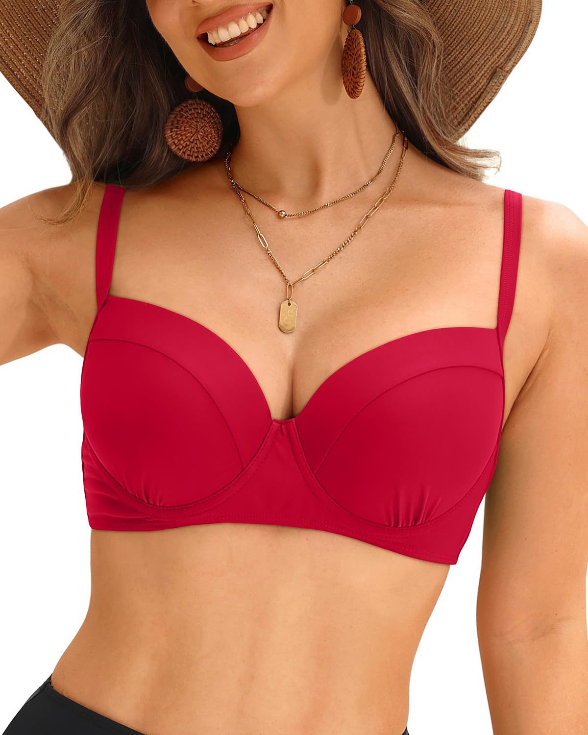 Bikini haut balconnet pour femmes avec des baleines de soutien et une coupe élégante Chic und Stil