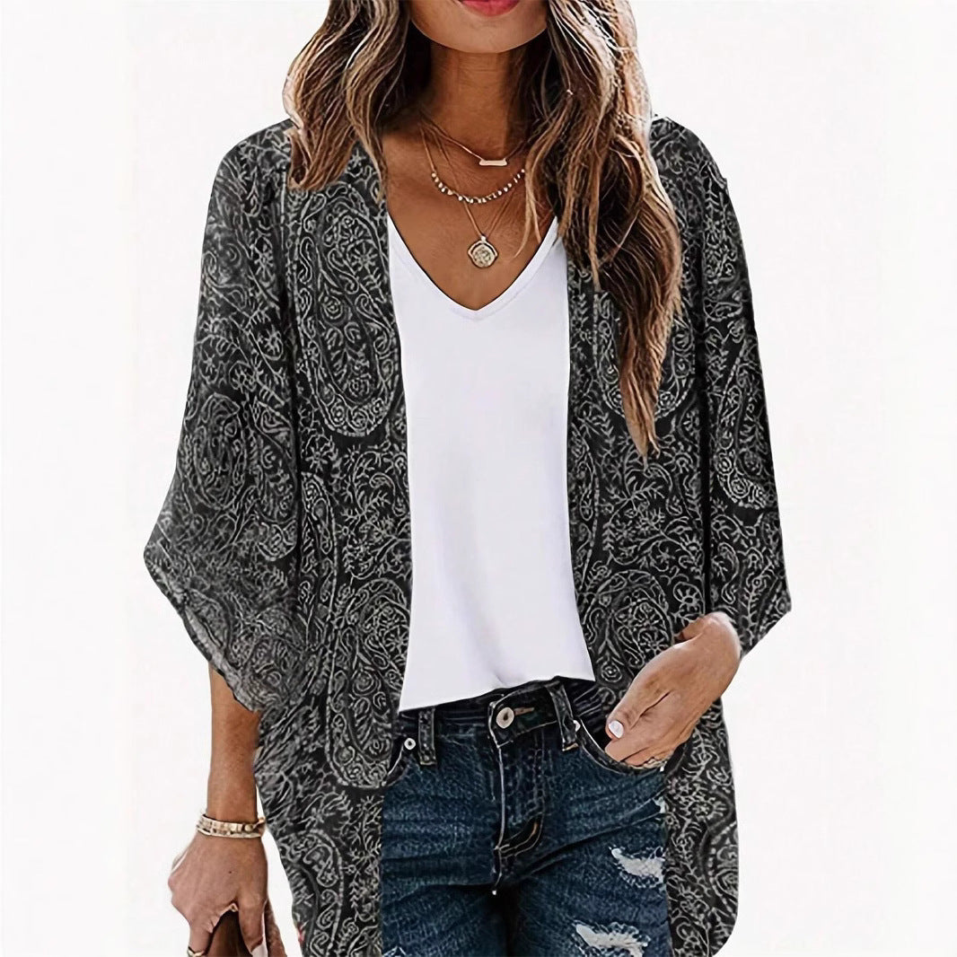 Veste kimono pour femmes avec motif tendance et coupe décontractée Chic und Stil