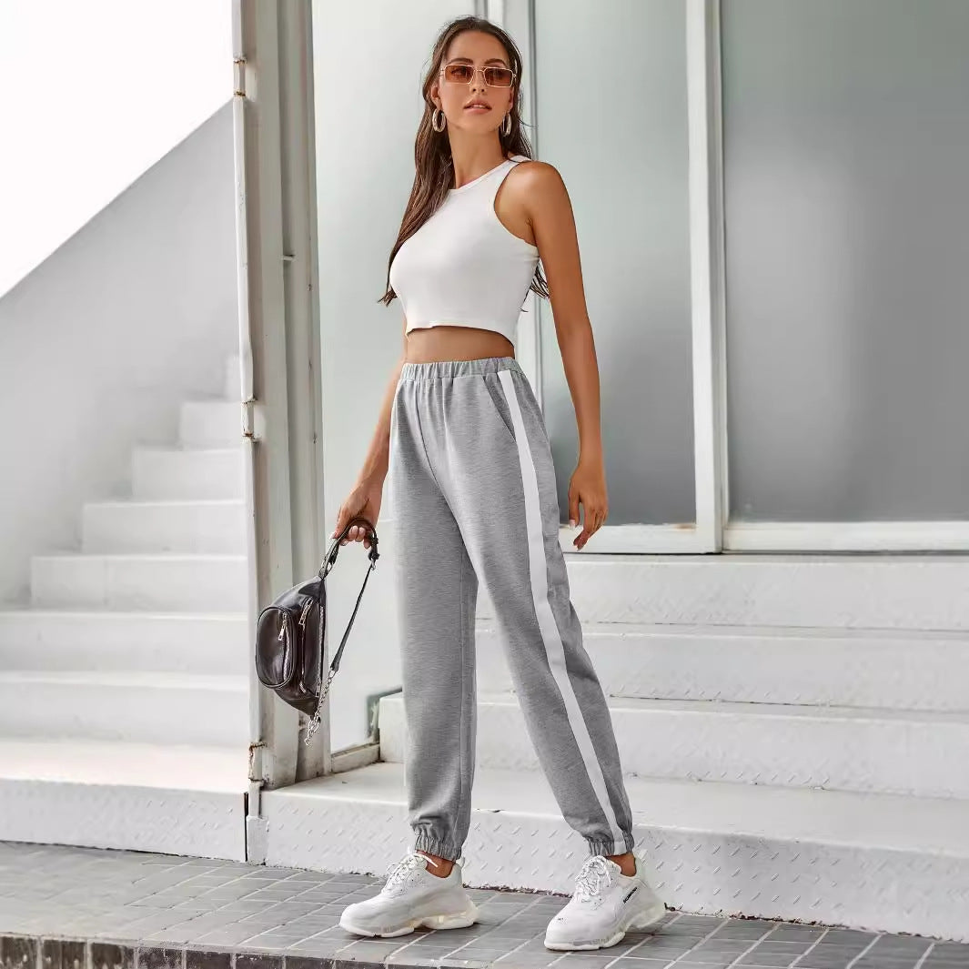 Pantalon de jogging pour femmes avec ceinture élastique et coupe moderne Chic und Stil