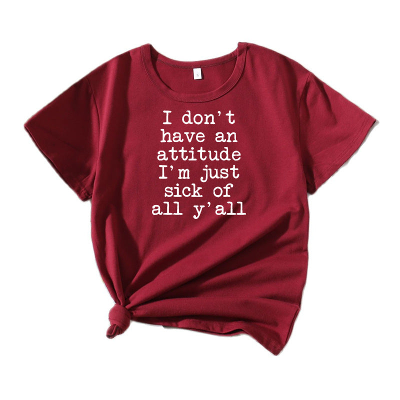 T-shirt attitude statement détendu pour femmes Chic und Stil