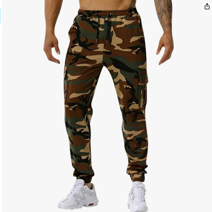 Pantalon cargo tendance pour hommes avec poches contrastées et taille élastique Chic und Stil