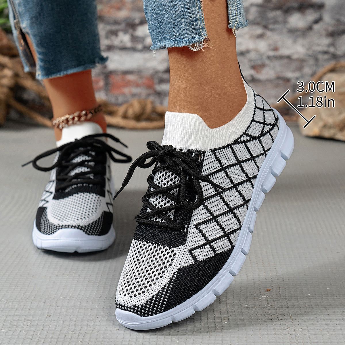 Baskets de fitness légères en tricot pour femmes Chic und Stil