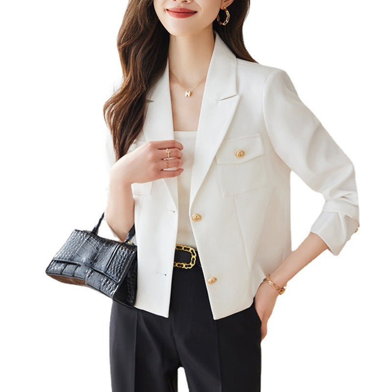 Blazer ajusté pour femmes avec design de poche unique Chic und Stil