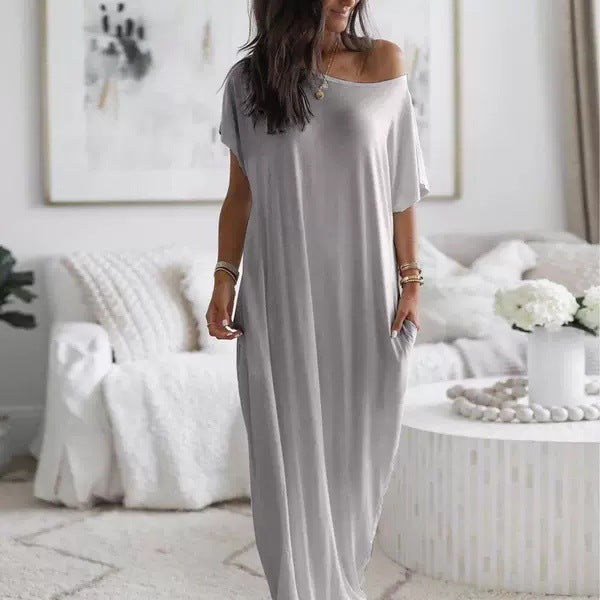 Robe maxi décontractée pour femmes avec coupe ample et poches pratiques Chic und Stil