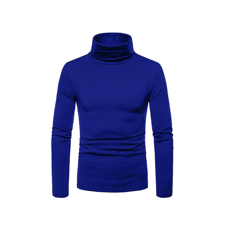 Hommes Haut de gamme Haut à col roulé en matériau élastique Chic und Stil