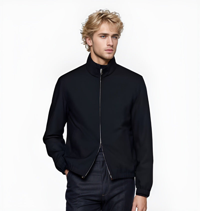Aerial transition jacket for men with high collar and side pockets Chic und Stil