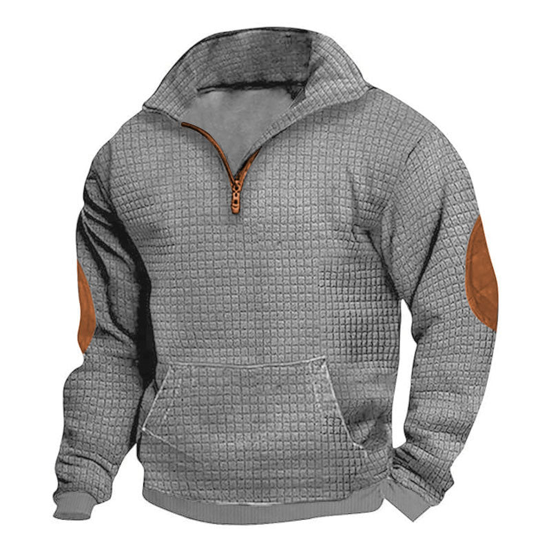 Fleece pullover for men with high collar and practical pockets Chic und Stil