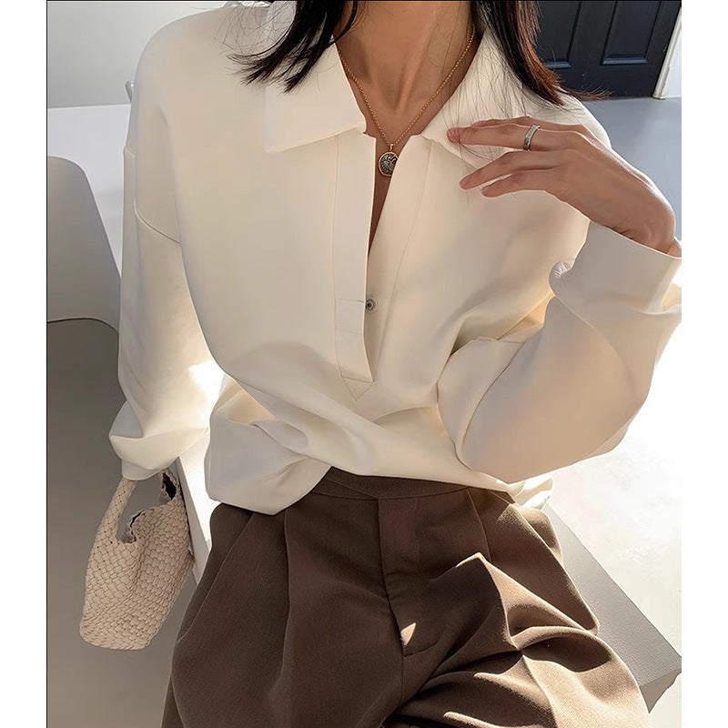 Sweat-shirt surdimensionné à col pour femmes Chic und Stil