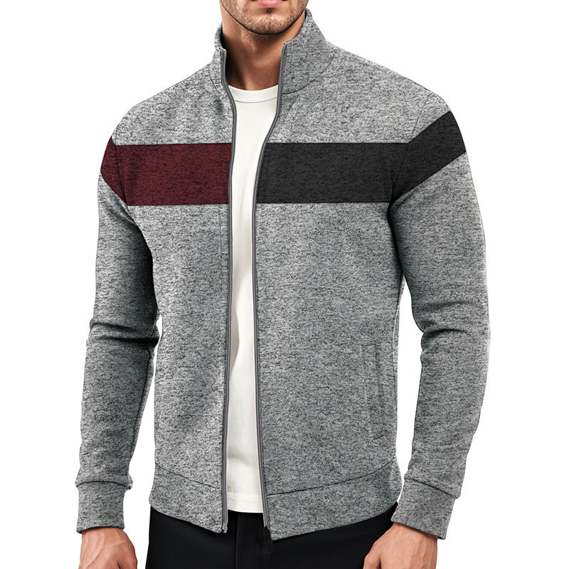 Veste zippée sportive pour hommes avec design structurel Chic und Stil