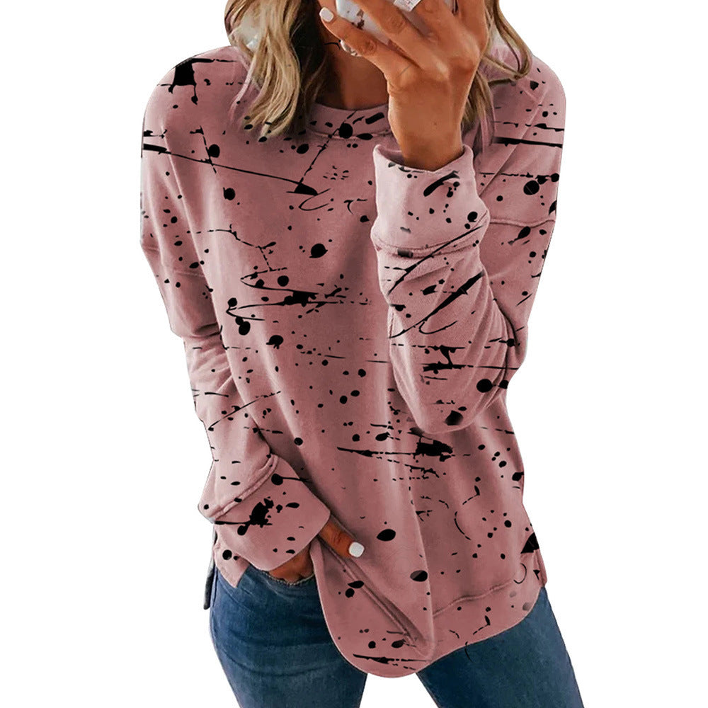 Pull créatif pour femmes avec design de tache de couleur Chic und Stil
