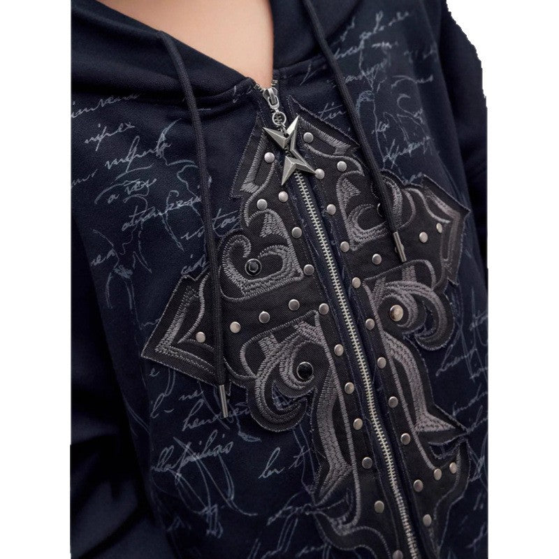 Dames hoodie surdimensionné avec impression détaillée Chic und Stil