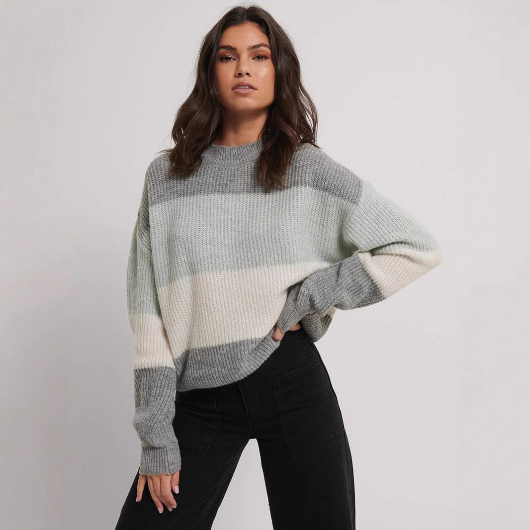 Pull en tricot confortable pour femmes avec un motif moderne et une coupe décontractée Chic und Stil