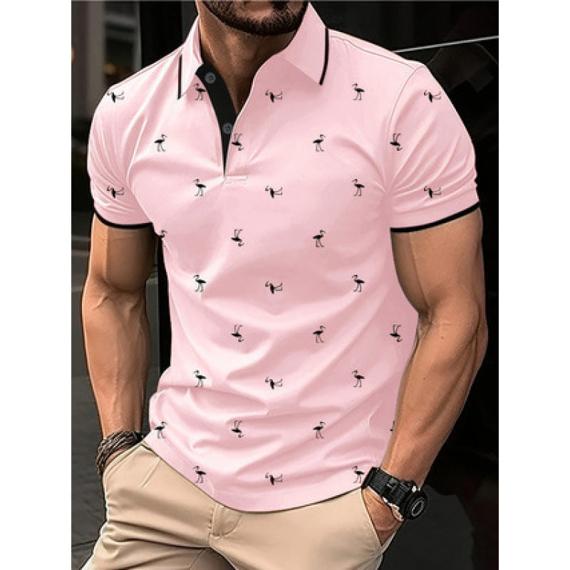 Polo-shirt imprimé de loisirs pour hommes Chic und Stil