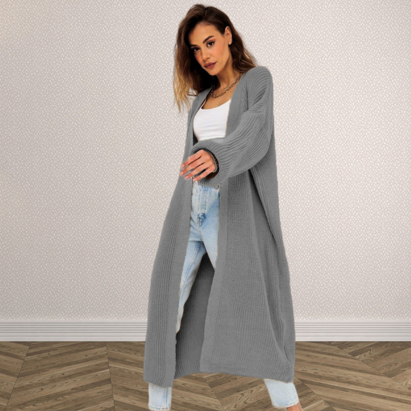 Cardigan long en tricot pour femmes avec coupe décontractée et design structuré Chic und Still