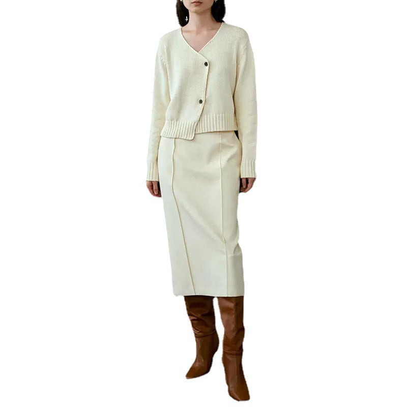 Top long à manches longues texturé pour femmes Chic und Stil