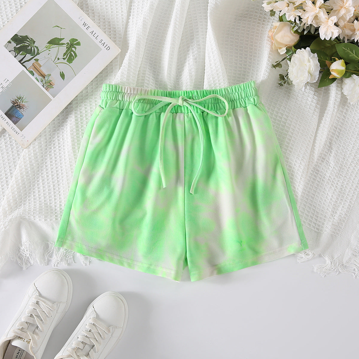 Shorts de sport pour femmes avec taille élastique et cordon de serrage Chic und Stil