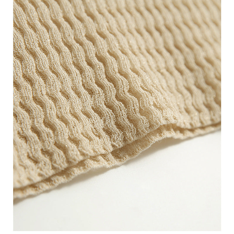 Top en tricot texturé à manches courtes pour femmes Chic und Stil