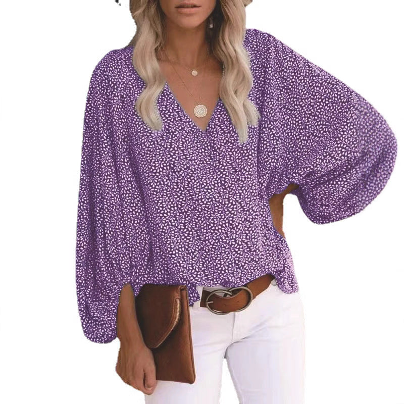 Blouse femme avec des manches larges et un motif floral Chic und Stil