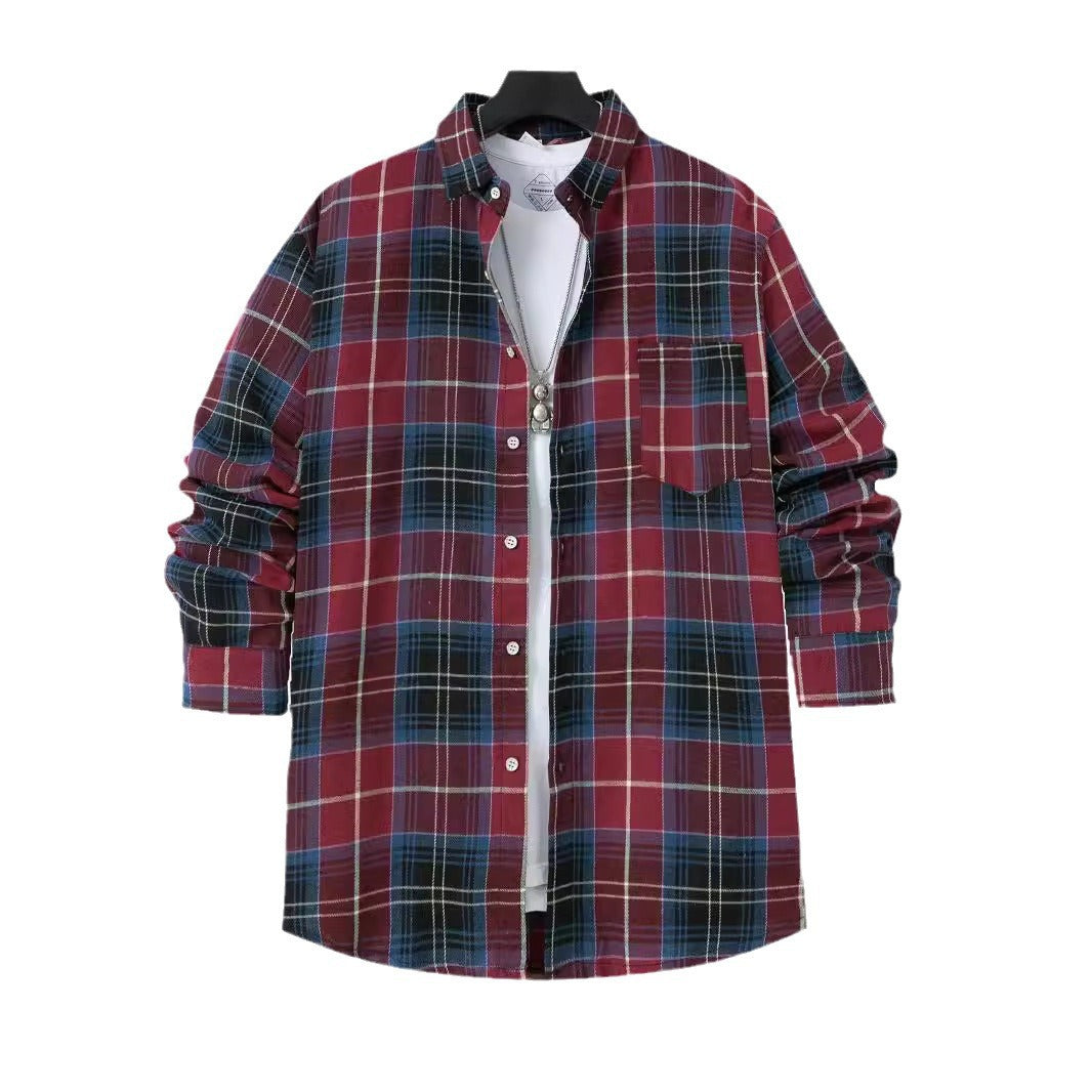 Plaid shirt for men with modern details and a practical chest pocket Chic und Stil