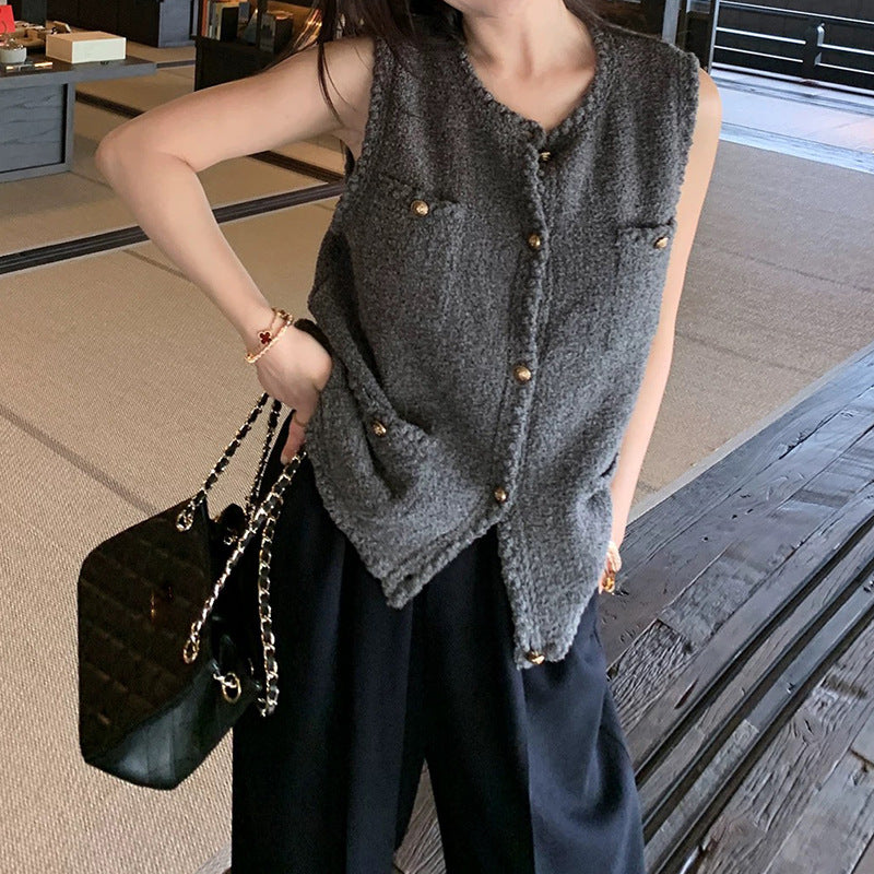 Gilet sans manches texturé pour femmes Chic und Stil