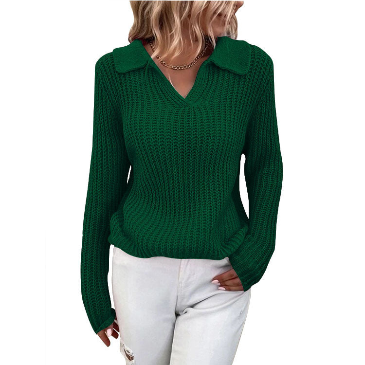Pull en tricot pour femmes avec un col élégant et une coupe décontractée Chic und Stil