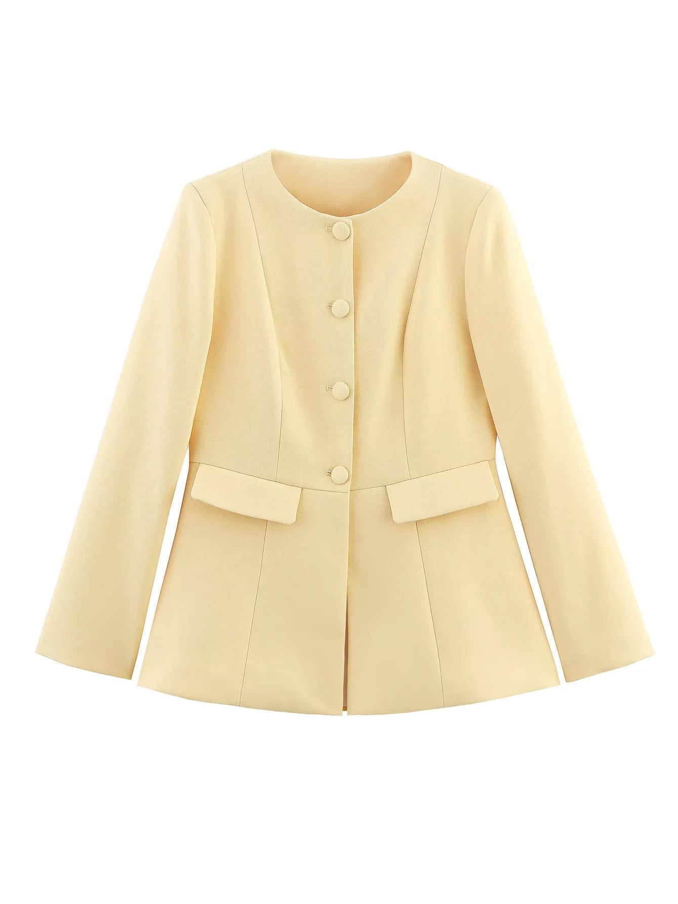 Blazer court élégant pour femmes avec coupe cintrée et détails de boutons Chic und Stil