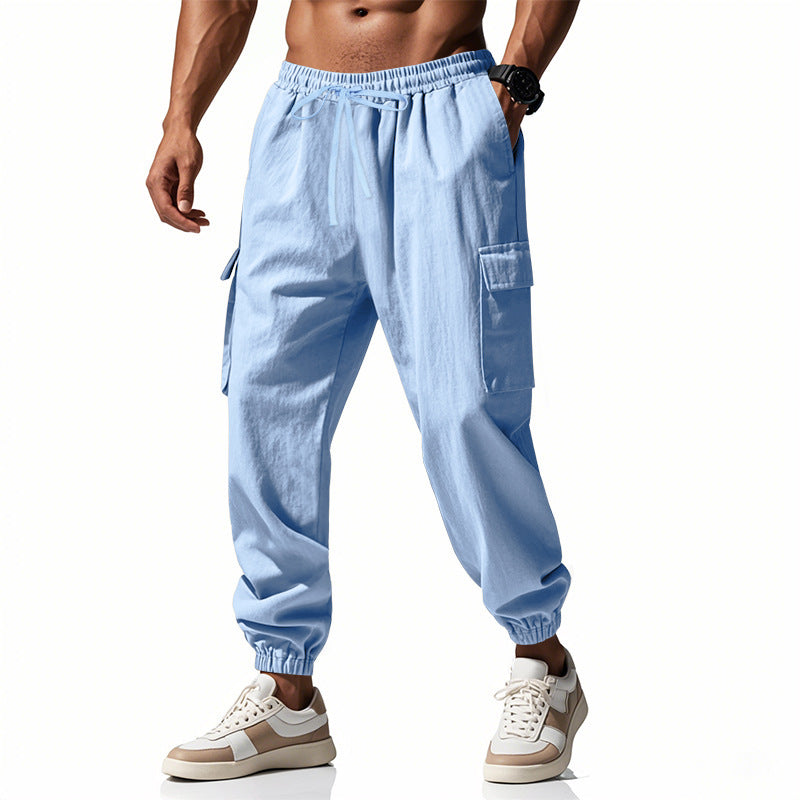 Pantalon cargo confortable pour hommes avec une taille élastique et des poches latérales pratiques Chic und Stil