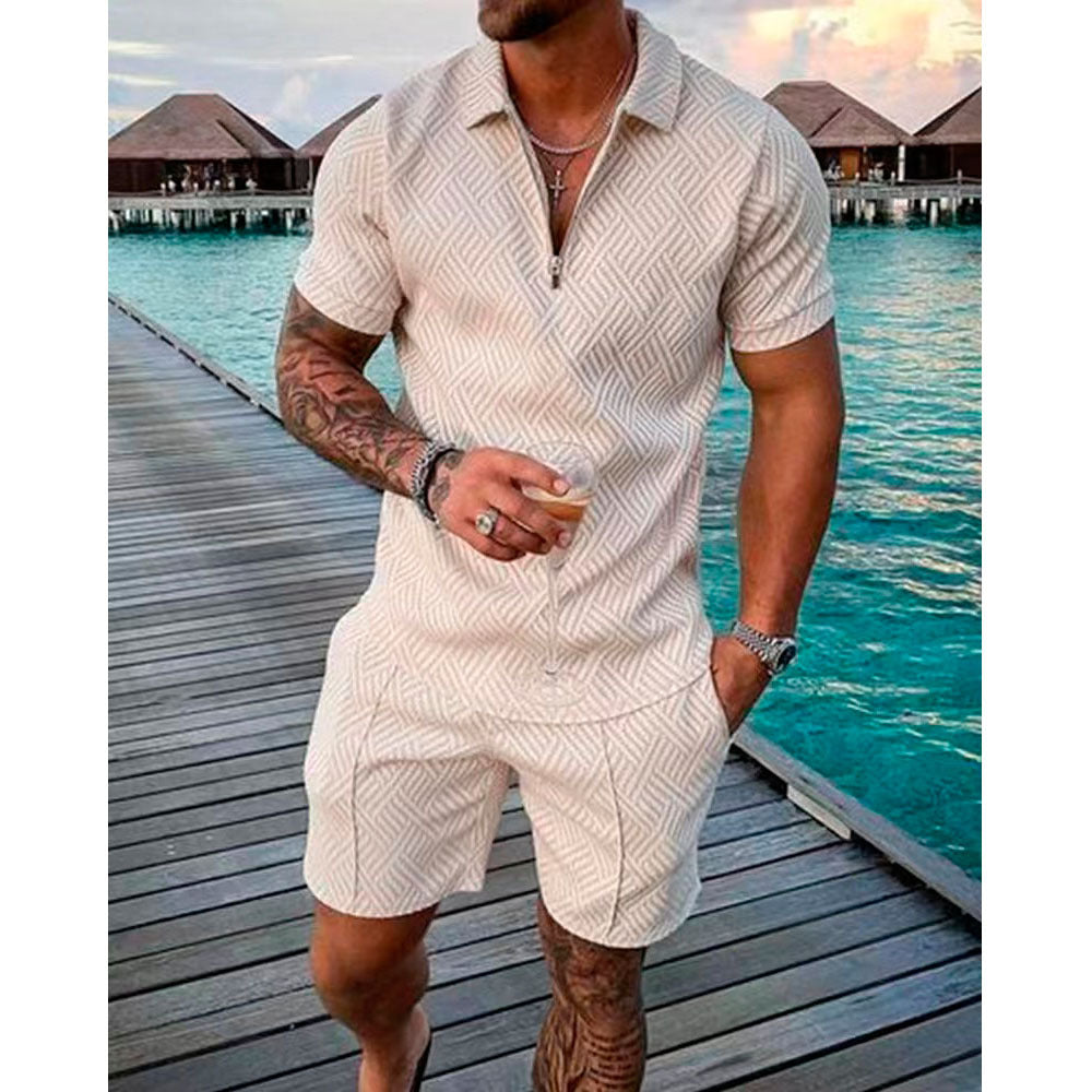 Costume de loisir élégant pour hommes avec design texturé Chic und Stil