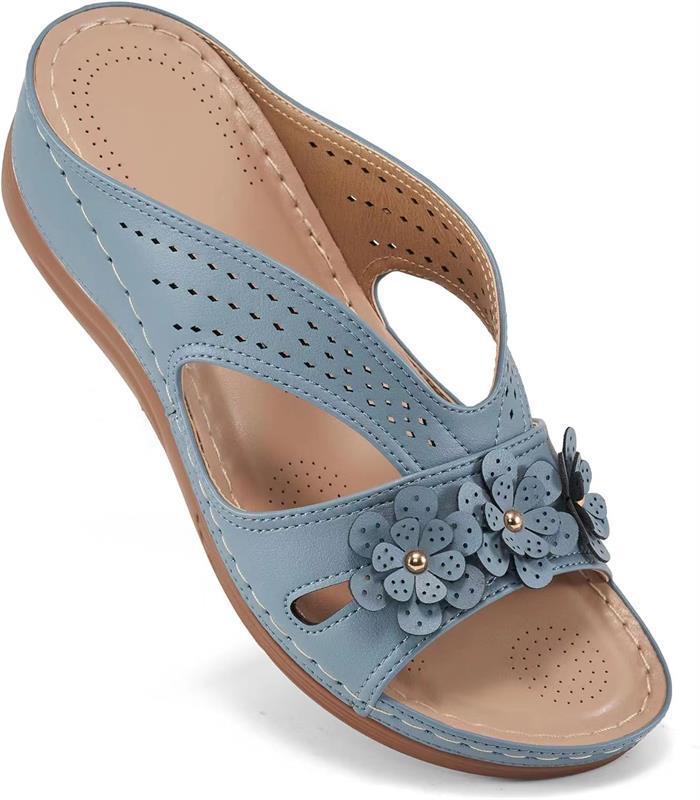 Sandales antidérapantes décorées de fleurs Chic und Stil pour femmes
