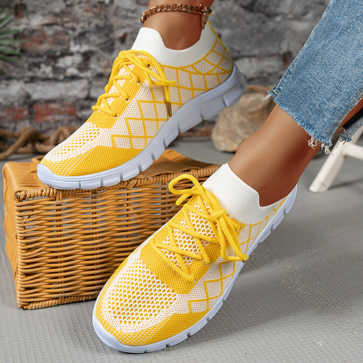 Baskets de fitness légères en tricot pour femmes Chic und Stil