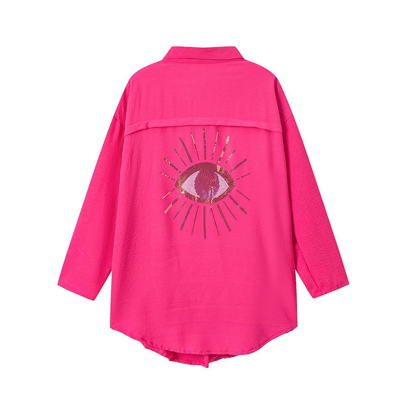 Chemise à boutons graphique pour femmes grande taille Chic und Stil