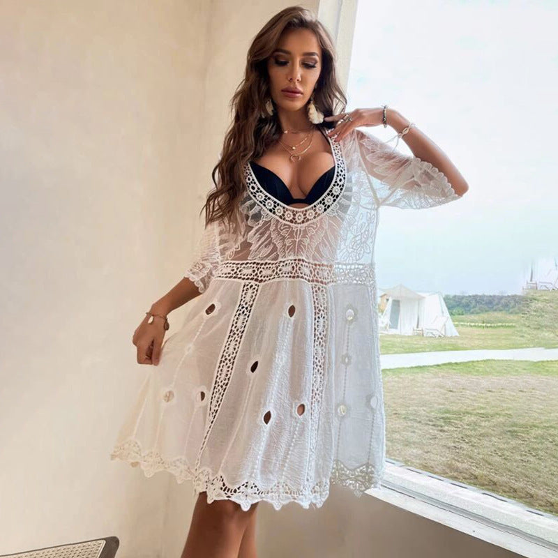 Dame Crochet Couverture de Plage Chic und Stil