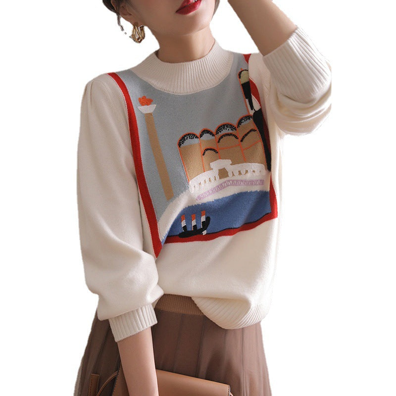 Pull en maille artistique pour femmes Chic und Stil