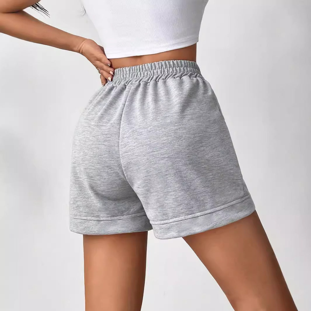 Shorts de sport pour femmes en mélange de coton respirant avec taille élastique Chic und Stil