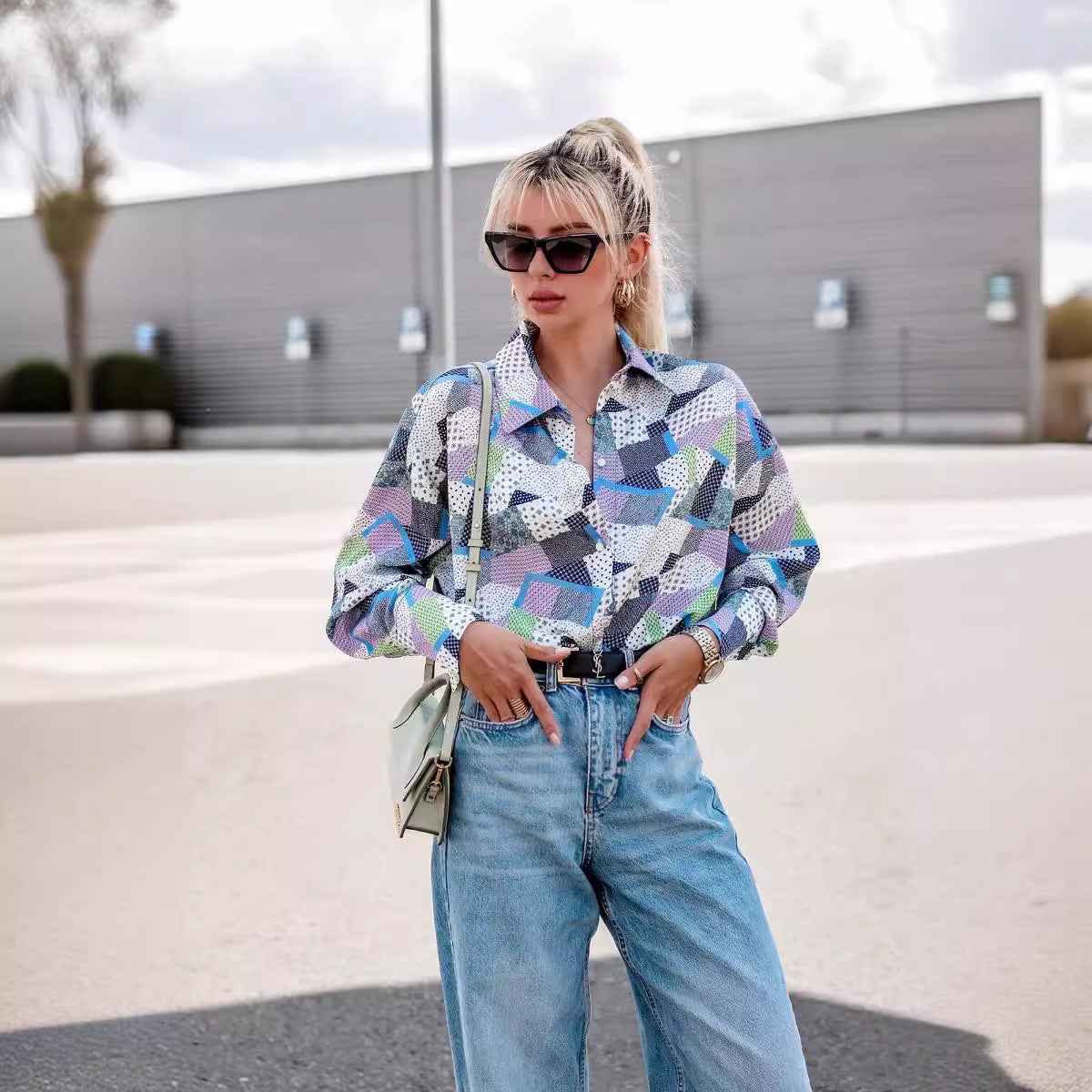 Plus Size Women's Blouse with Floral Pattern Chic and Style