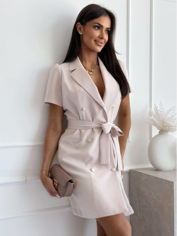 Robe mini-blazer à double bouton sur mesure pour femmes Chic und Stil