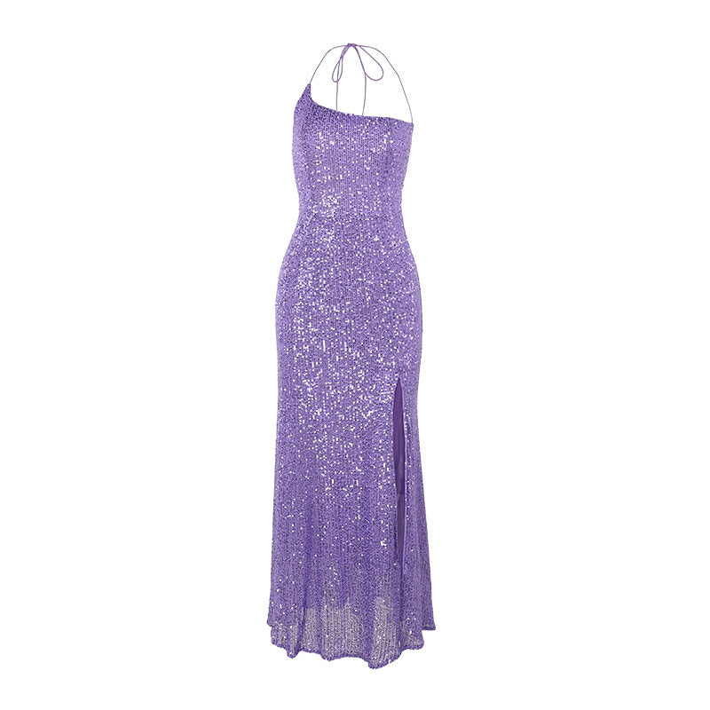 Robe de soirée à une épaule en sequins Chic und Stil