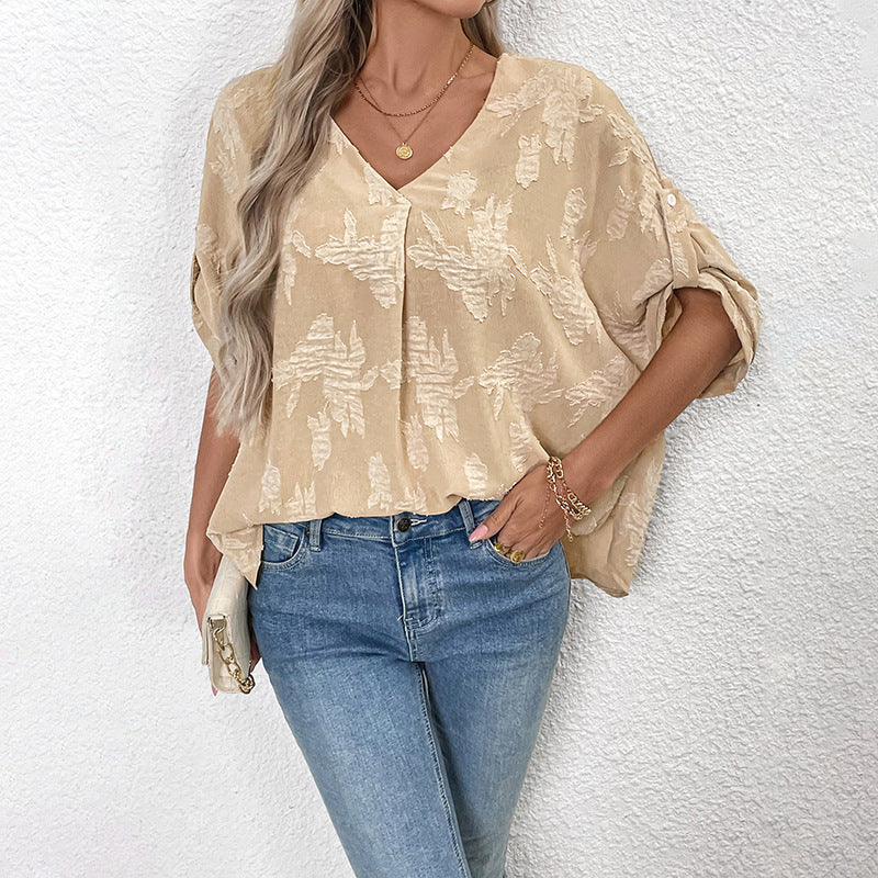 Blouse texturée décontractée pour femmes Chic und Stil