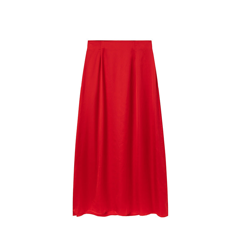 Jupe Maxi en Satin Femmes Chic und Stil