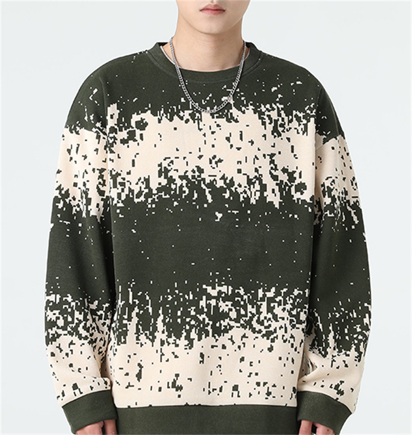 Sweat-shirt pour hommes avec impression numérique moderne Chic und Stil