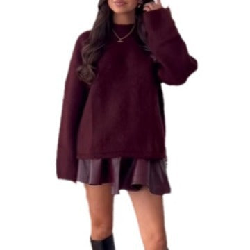Pull-over en peluche oversized pour femmes avec coupe décontractée Chic und Stil