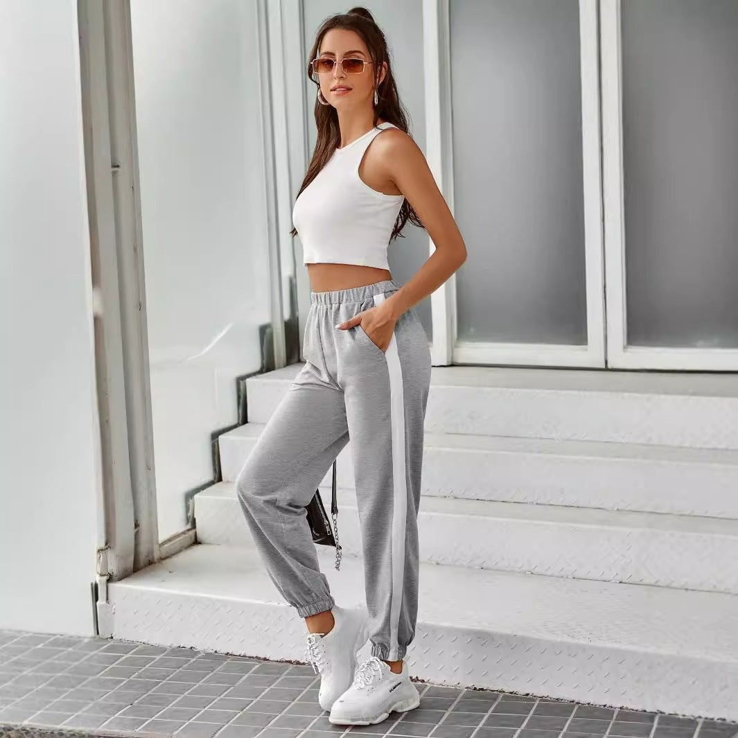 Pantalon de jogging pour femmes avec ceinture élastique et coupe moderne Chic und Stil