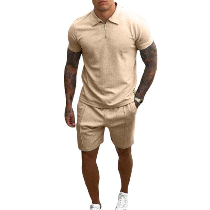 Hommes Ensemble de polo et de shorts de loisirs confortable Chic und Stil