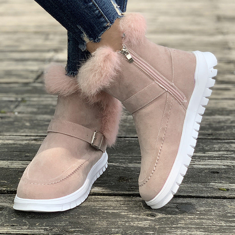 Bottes à doublure chaude pour femmes avec garniture en fourrure tendance Chic und Stil