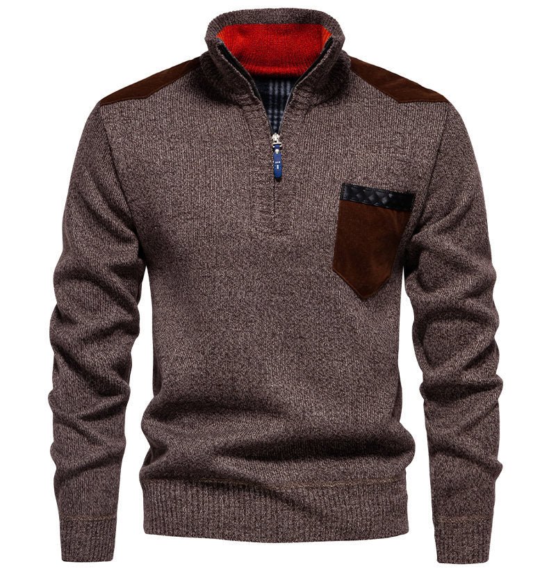 Pull homme avec col montant et accents à la mode Chic und Stil